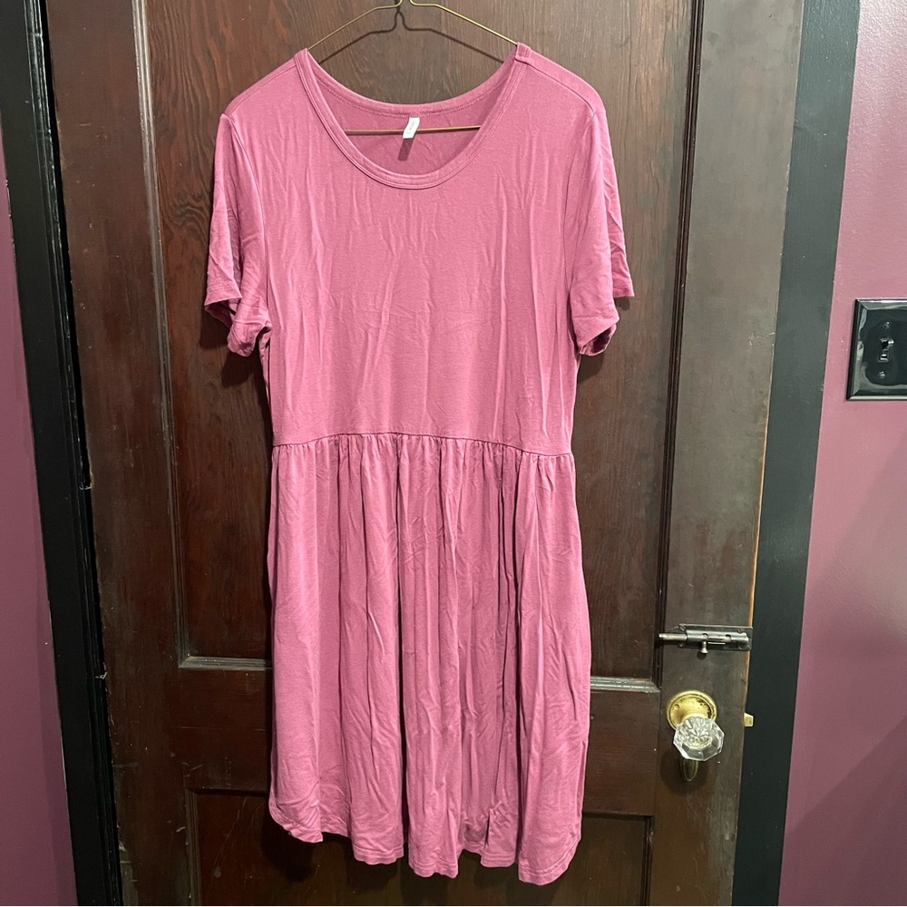 Longyuan Midi Dress with Pockets XL Pink